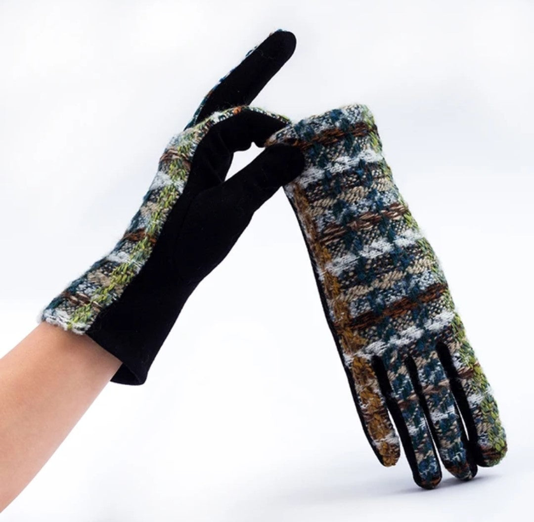 Woman fabric gloves