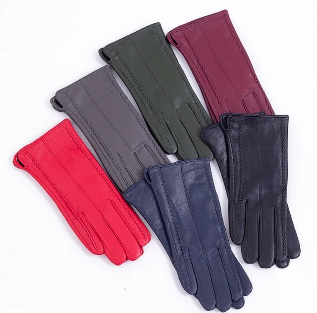 Winter Shipskin Leather Gloves for Women