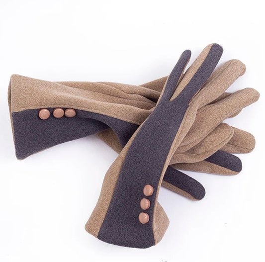 Woman fabric gloves