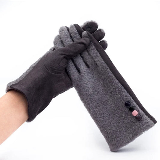Woman fabric gloves
