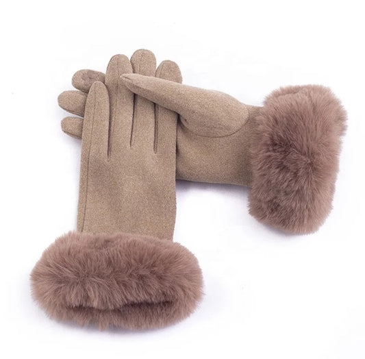 Woman fabric gloves