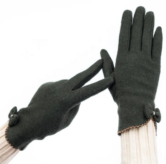 Woman fabric gloves