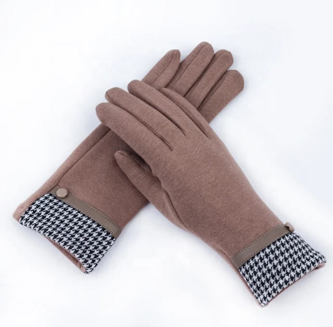 Woman fabric gloves