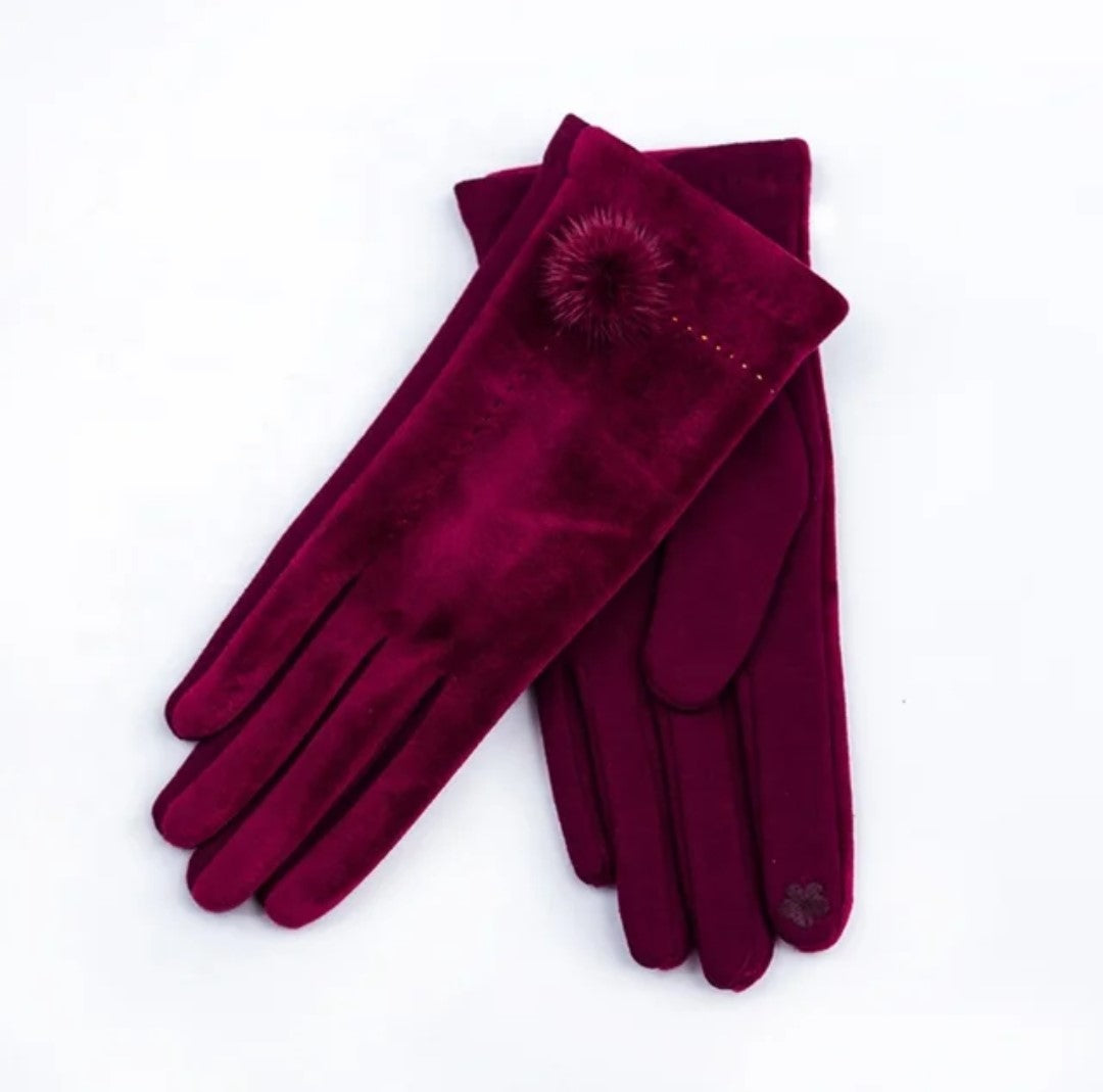 Woman fabric gloves