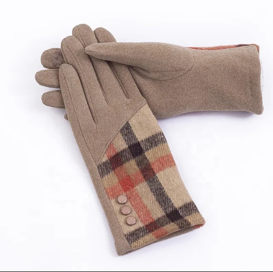 Woman fabric gloves
