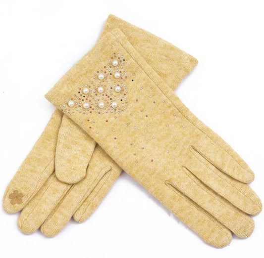 Woman fabric gloves