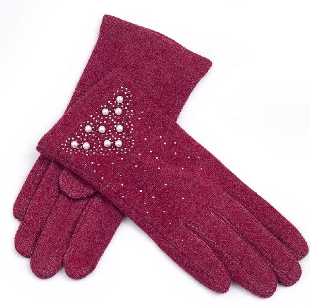 Woman fabric gloves