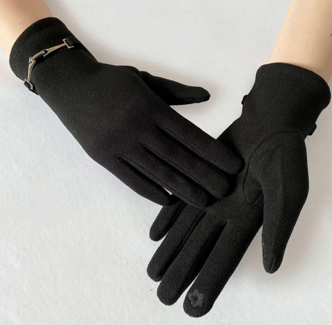 Woman fabric gloves