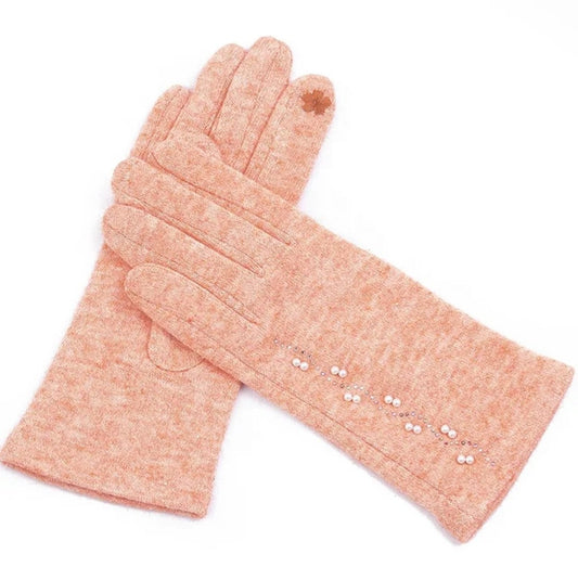 Woman fabric gloves