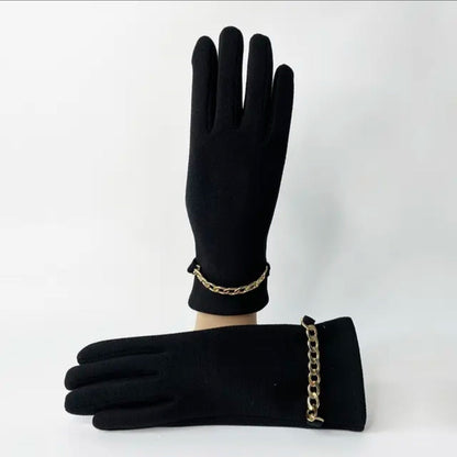 Woman fabric gloves