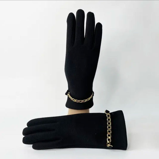 Woman fabric gloves
