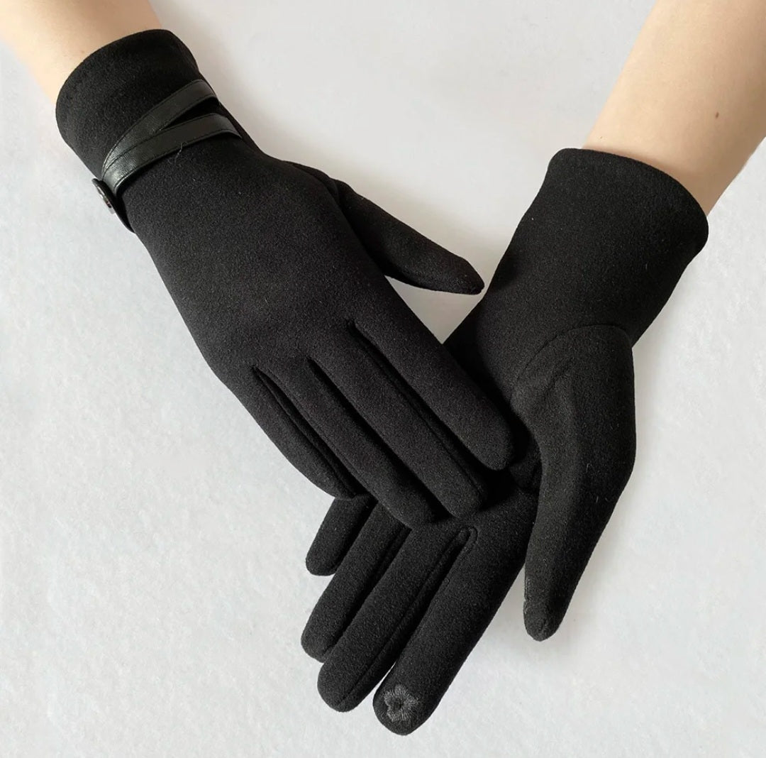 Woman fabric gloves
