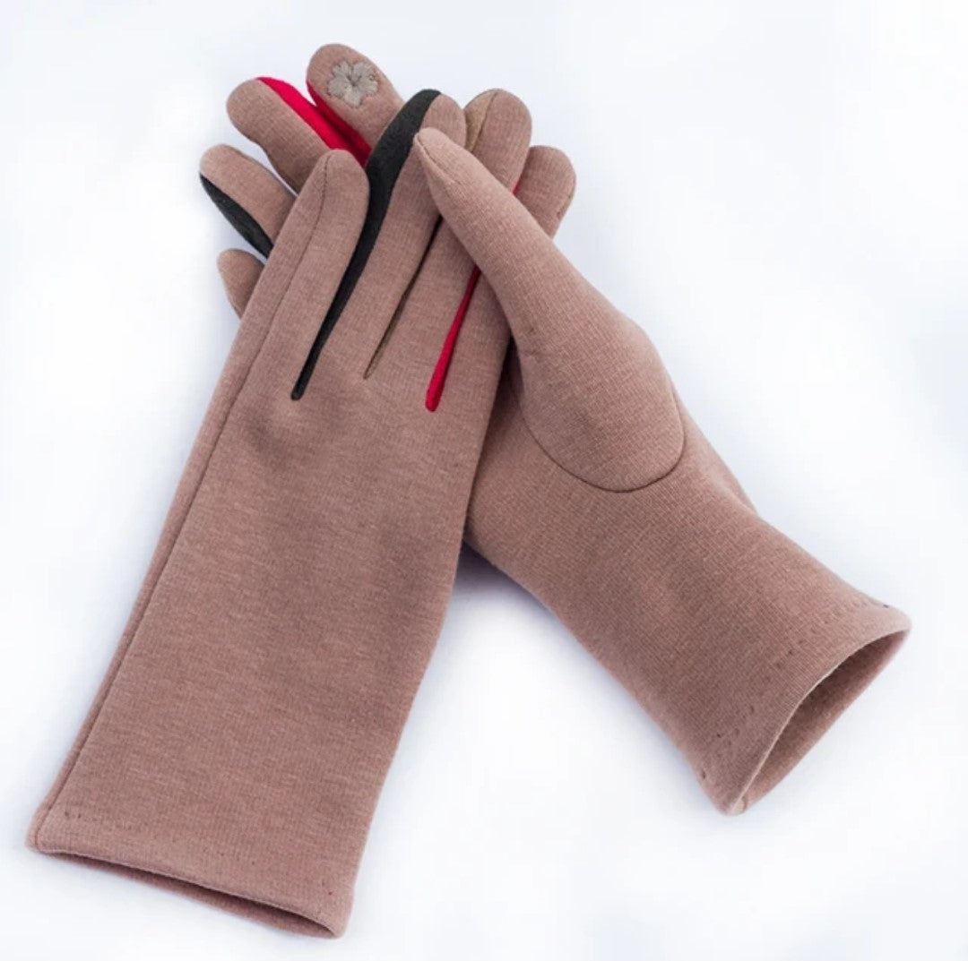 Woman fabric gloves