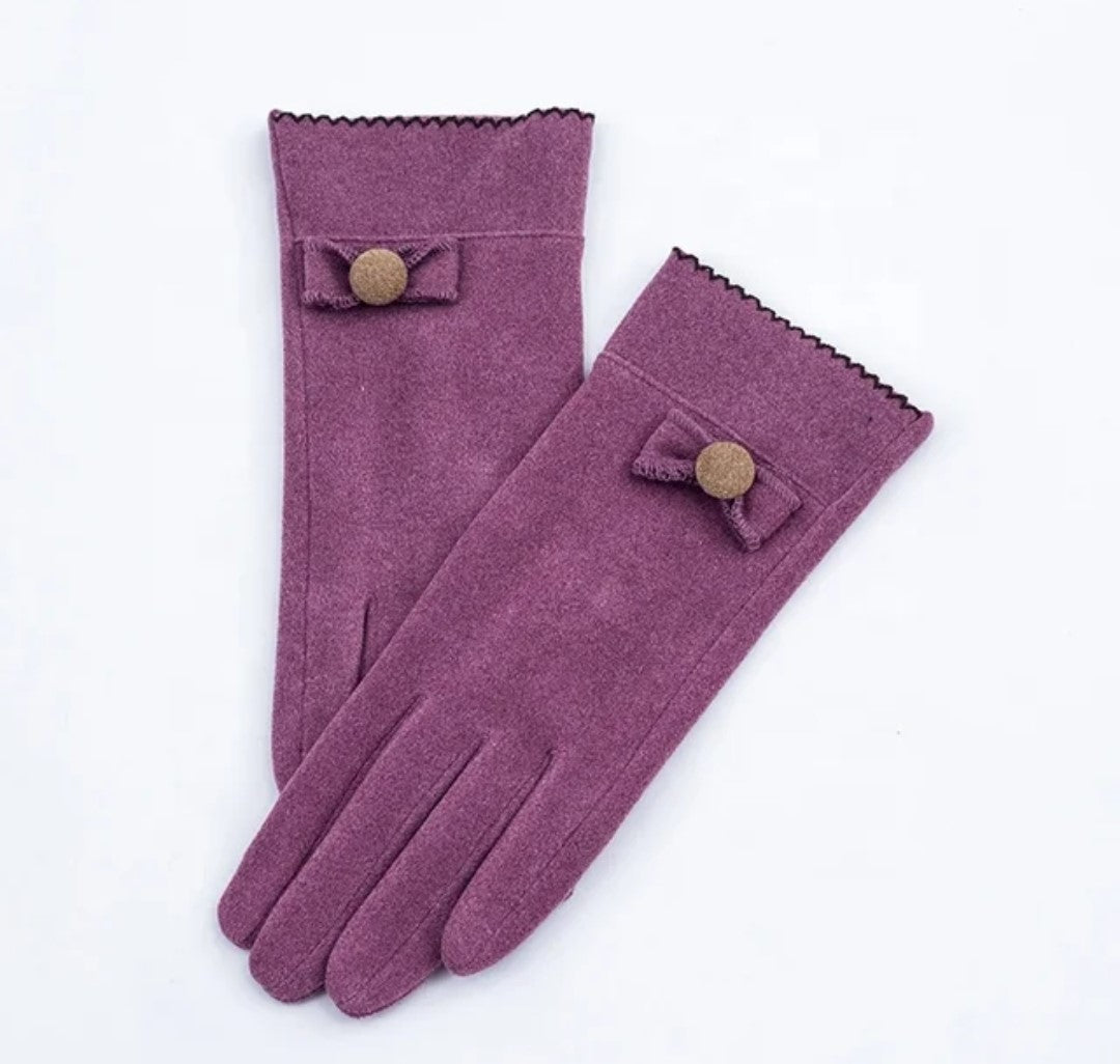 Woman fabric gloves