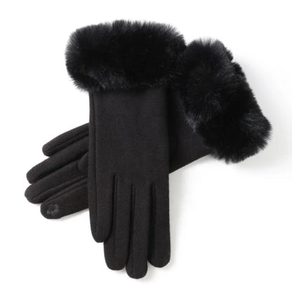 Woman fabric gloves
