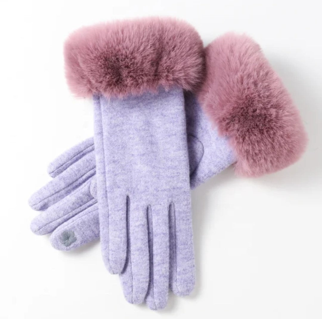 Woman fabric gloves