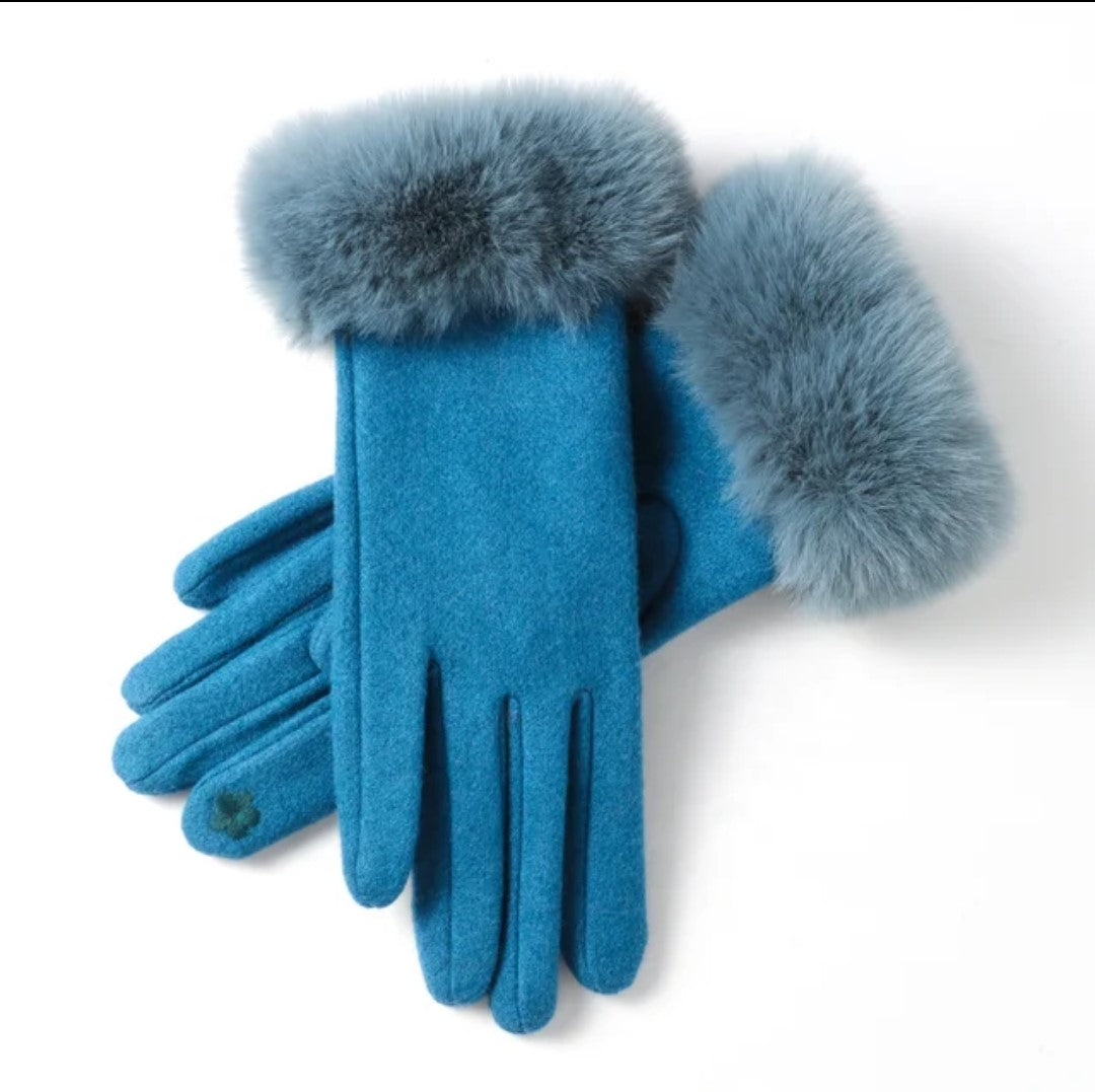Woman fabric gloves