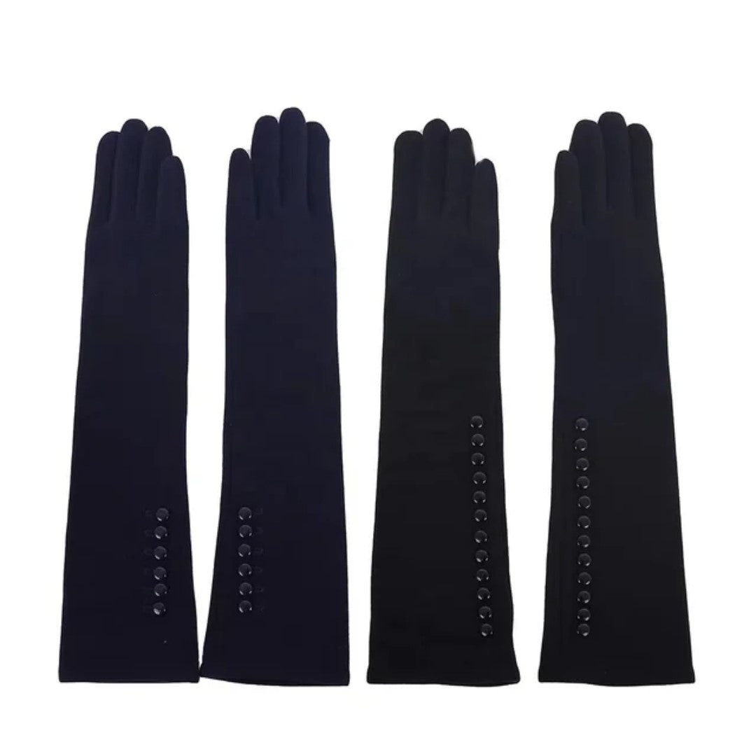 Long Velvet Party Gloves for Women