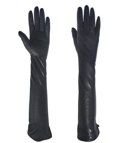 Women Long Leather Gloves