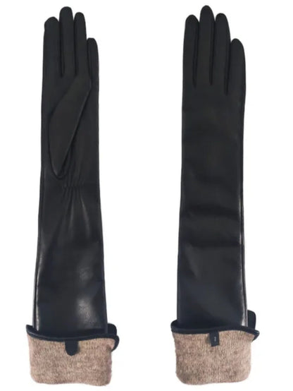 Long Winter Shipskin Leather Gloves For Women