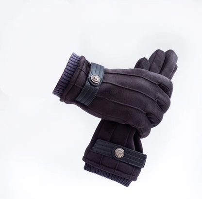 Men fabric gloves gray