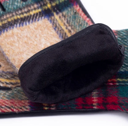 Cashmere  Lined Leather Gloves for Women